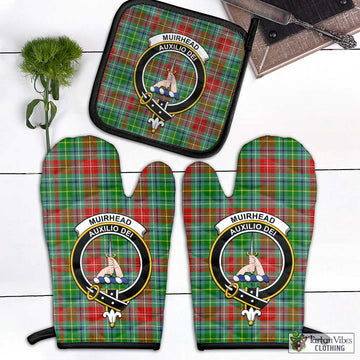 Muirhead Tartan Combo Oven Mitt & Pot-Holder with Family Crest - Tartan Vibes Clothing