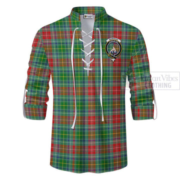 Muirhead Tartan Ghillie Kilt Shirt with Family Crest Celtic Skull Style - Tartan Vibes Clothing