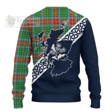 Muirhead Tartan Ugly Sweater Featuring Thistle and Scotland Map - Tartan Vibes Clothing