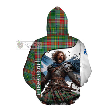 Tartan Vibes Clothing Muirhead Crest Tartan Cotton Hoodie Inspired by the Freedom of Scottish Warrior