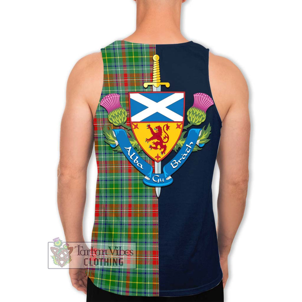 Muirhead Tartan Men's Tank Top Alba with Scottish Lion Royal Arm Half Style - Tartan Vibes Clothing
