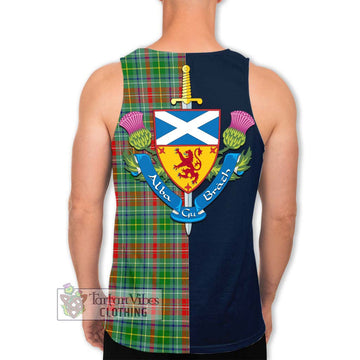 Muirhead Tartan Men's Tank Top Alba with Scottish Lion Royal Arm Half Style - Tartan Vibes Clothing