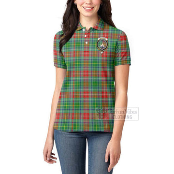 Muirhead Tartan Women's Polo Shirt with Family Crest and Bearded Skull Holding Bottles of Whiskey - Tartan Vibes Clothing