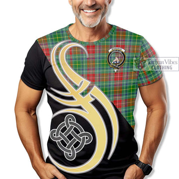 Muirhead Tartan T-Shirt with Family Crest and Celtic Symbol Style - Tartan Vibes Clothing