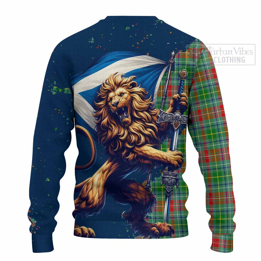 Muirhead Tartan Family Crest Knitted Sweater with Scottish Majestic Lion - Tartan Vibes Clothing