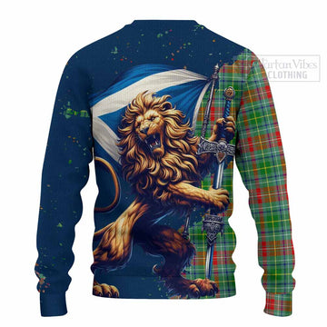 Muirhead Tartan Family Crest Knitted Sweater with Scottish Majestic Lion - Tartan Vibes Clothing