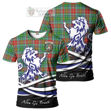 Muirhead Tartan Cotton T-shirt with Alba Gu Brath Regal Lion Emblem Women's Shirt - Tartan Vibes Clothing