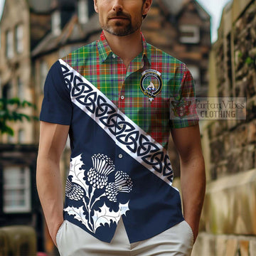 Muirhead Tartan Hawaiian Shirt Featuring Thistle and Scotland Map - Tartan Vibes Clothing
