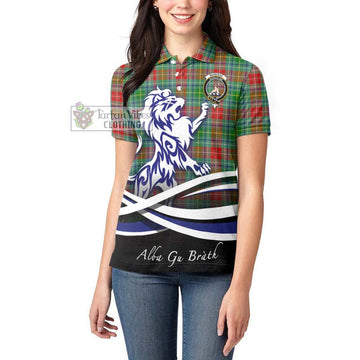 Muirhead Tartan Women's Polo Shirt with Alba Gu Brath Regal Lion Emblem - Tartan Vibes Clothing