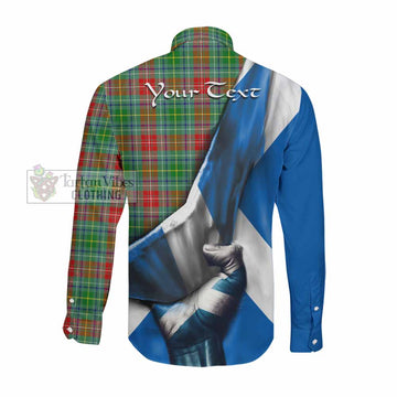 Muirhead Tartan Long Sleeve Button Shirt with Family Crest Scotland Patriotic Style Men's Shirt - Tartan Vibes Clothing