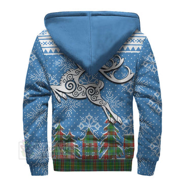 Muirhead Clan Christmas Sherpa Hoodie Celtic Reindeer Style - Tartan Vibes Clothing