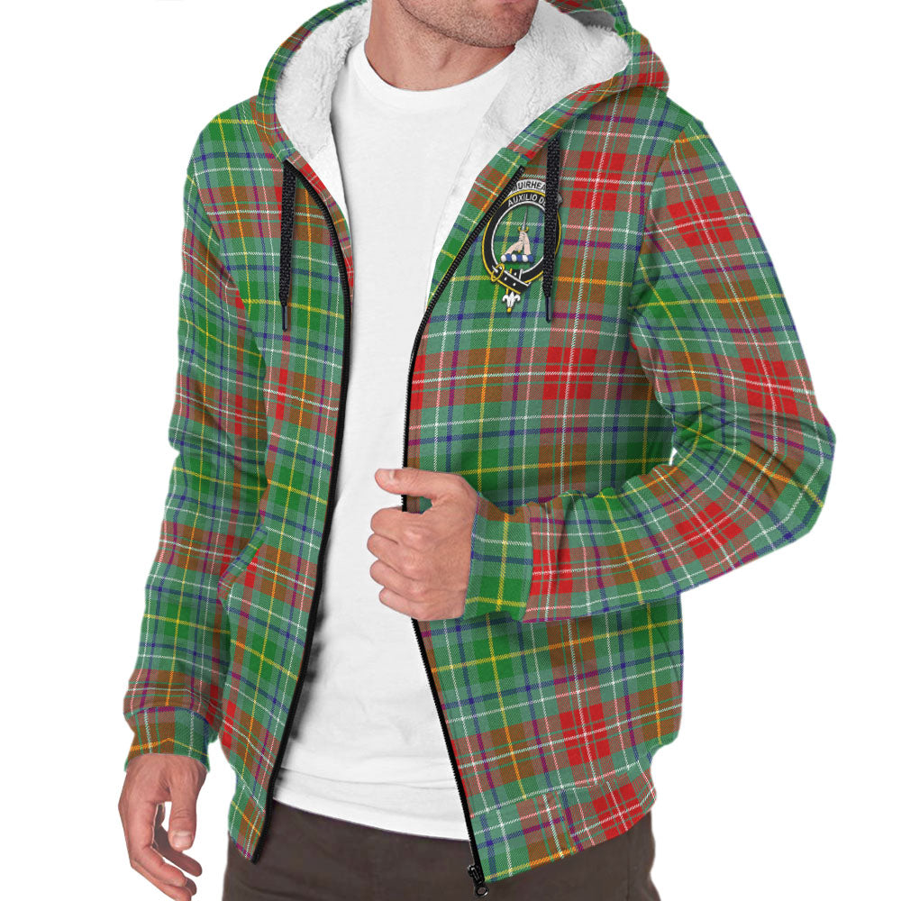 Muirhead Tartan Sherpa Hoodie with Family Crest - Tartan Vibes Clothing