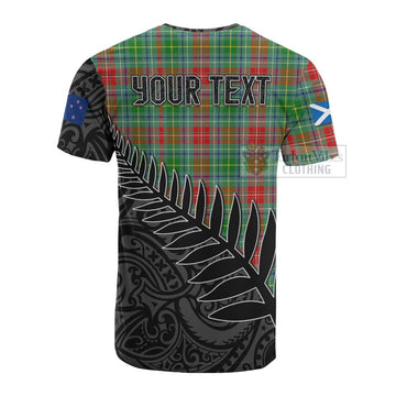 Muirhead Crest Tartan Cotton T-shirt with New Zealand Silver Fern Half Style - Tartan Vibes Clothing