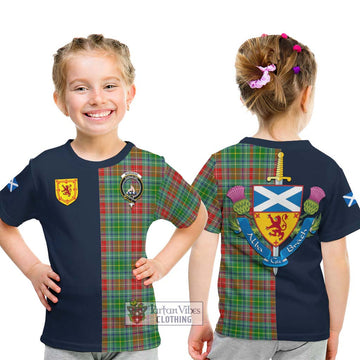 Muirhead Tartan Kid T-Shirt Alba with Scottish Lion Royal Arm Half Style - Tartan Vibes Clothing