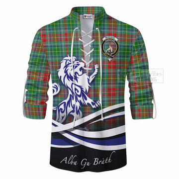 Muirhead Tartan Ghillie Kilt Shirt with Alba Gu Brath Regal Lion Emblem - Tartan Vibes Clothing