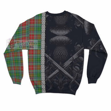 Muirhead Tartan Sweatshirt with Family Crest Cross Sword Thistle Celtic Vibes - Tartan Vibes Clothing
