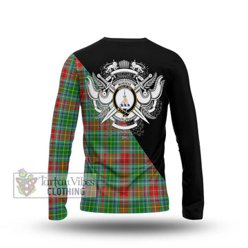 Muirhead Tartan Long Sleeve T-Shirt with Family Crest and Military Logo Style - Tartan Vibes Clothing