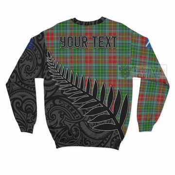 Muirhead Crest Tartan Sweatshirt with New Zealand Silver Fern Half Style - Tartan Vibes Clothing