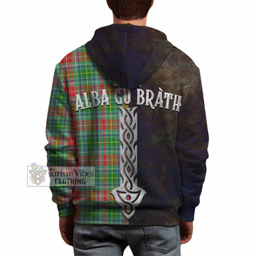 Muirhead Tartan Family Crest Hoodie Alba Gu Brath Be Brave Lion Ancient Style