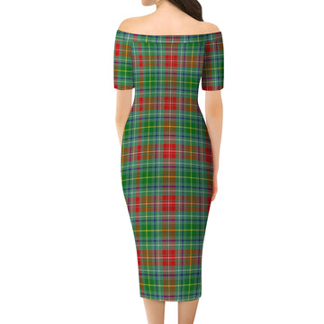 Muirhead Tartan Off Shoulder Lady Dress - Tartan Vibes Clothing