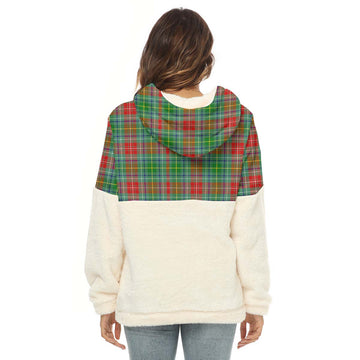Muirhead Tartan Half Style Women's Borg Fleece Hoodie with Half Zip - Tartan Vibes Clothing
