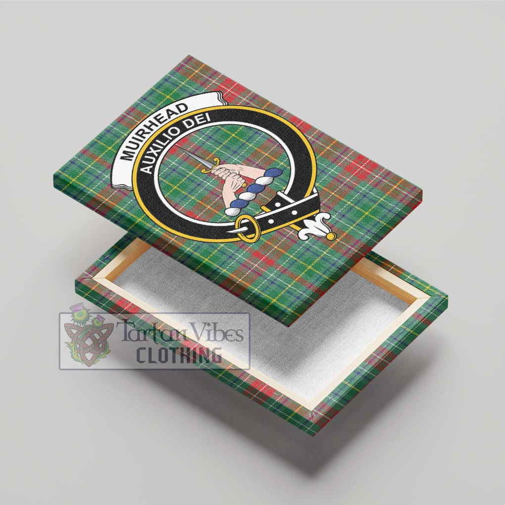 Muirhead Tartan Canvas Print Wall Art with Family Crest - Tartan Vibes Clothing