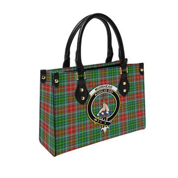Muirhead Tartan Leather Bag with Family Crest
