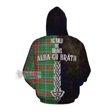 Muirhead Tartan Family Crest Cotton Hoodie Alba Gu Brath Be Brave Lion Ancient Style