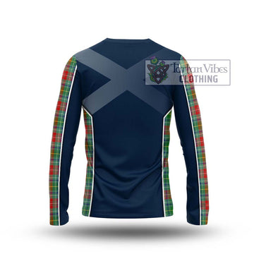 Muirhead Tartan Long Sleeve T-Shirt with Family Crest and Lion Rampant Vibes Sport Style - Tartan Vibes Clothing