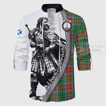 Muirhead Tartan Clan Crest Ghillie Kilt Shirt with Highlander Warrior Celtic Style - Tartan Vibes Clothing