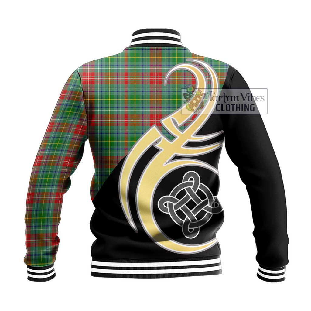 Muirhead Tartan Baseball Jacket with Family Crest and Celtic Symbol Style - Tartan Vibes Clothing