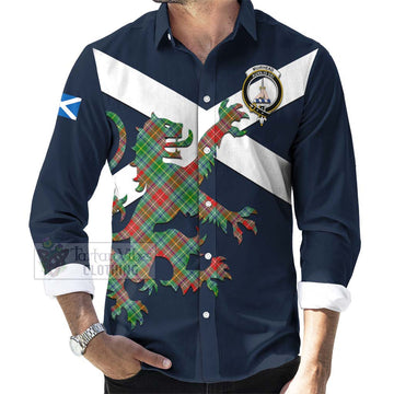 Muirhead Tartan Lion Rampant Long Sleeve Button Shirt Proudly Display Your Heritage with Alba Gu Brath and Clan Name Men's Shirt - Tartan Vibes Clothing
