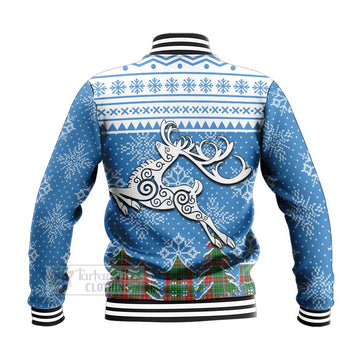 Muirhead Clan Christmas Baseball Jacket Celtic Reindeer Style - Tartan Vibes Clothing
