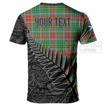 Muirhead Crest Tartan T-Shirt with New Zealand Silver Fern Half Style - Tartan Vibes Clothing
