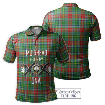 Muirhead Tartan Polo Shirt with Family Crest DNA In Me Style - Tartan Vibes Clothing