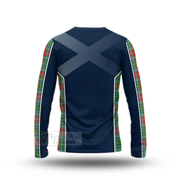 Tartan Vibes Clothing Muirhead Tartan Long Sleeve T-Shirt with Family Crest and Scottish Thistle Vibes Sport Style