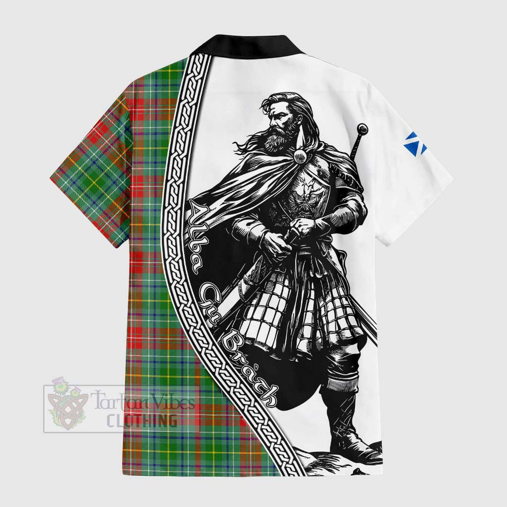 Muirhead Tartan Clan Crest Hawaiian Shirt with Highlander Warrior Celtic Style - Tartan Vibes Clothing