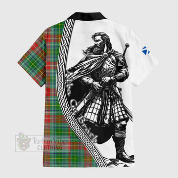 Muirhead Tartan Clan Crest Hawaiian Shirt with Highlander Warrior Celtic Style - Tartan Vibes Clothing