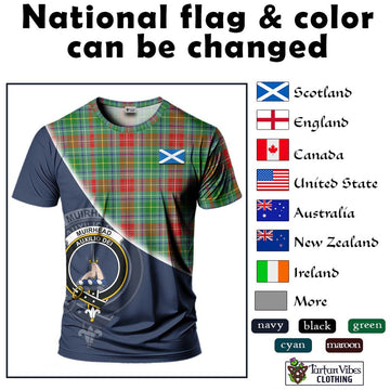 Muirhead Tartan T-Shirt with Personalised National Flag and Family Crest Half Style - Tartan Vibes Clothing