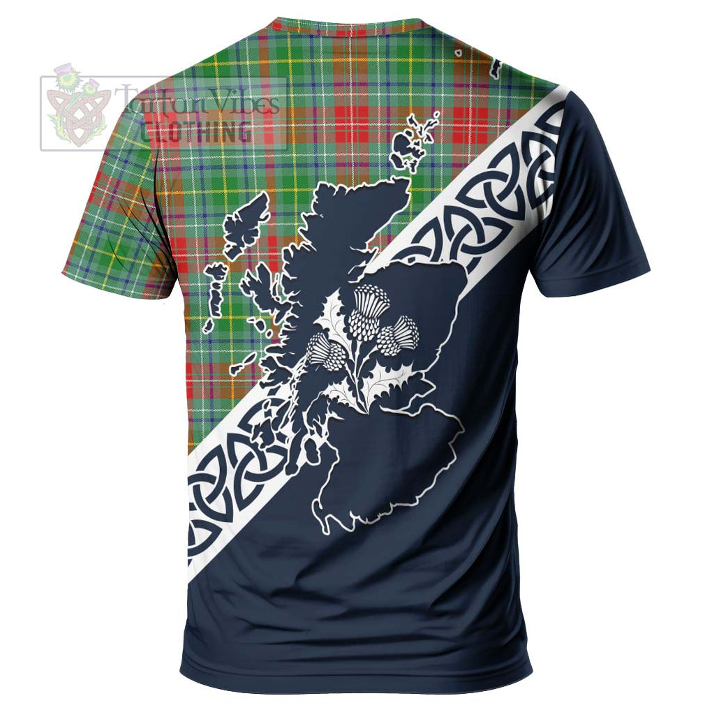 Muirhead Tartan T-Shirt Featuring Thistle and Scotland Map - Tartanvibesclothing Store
