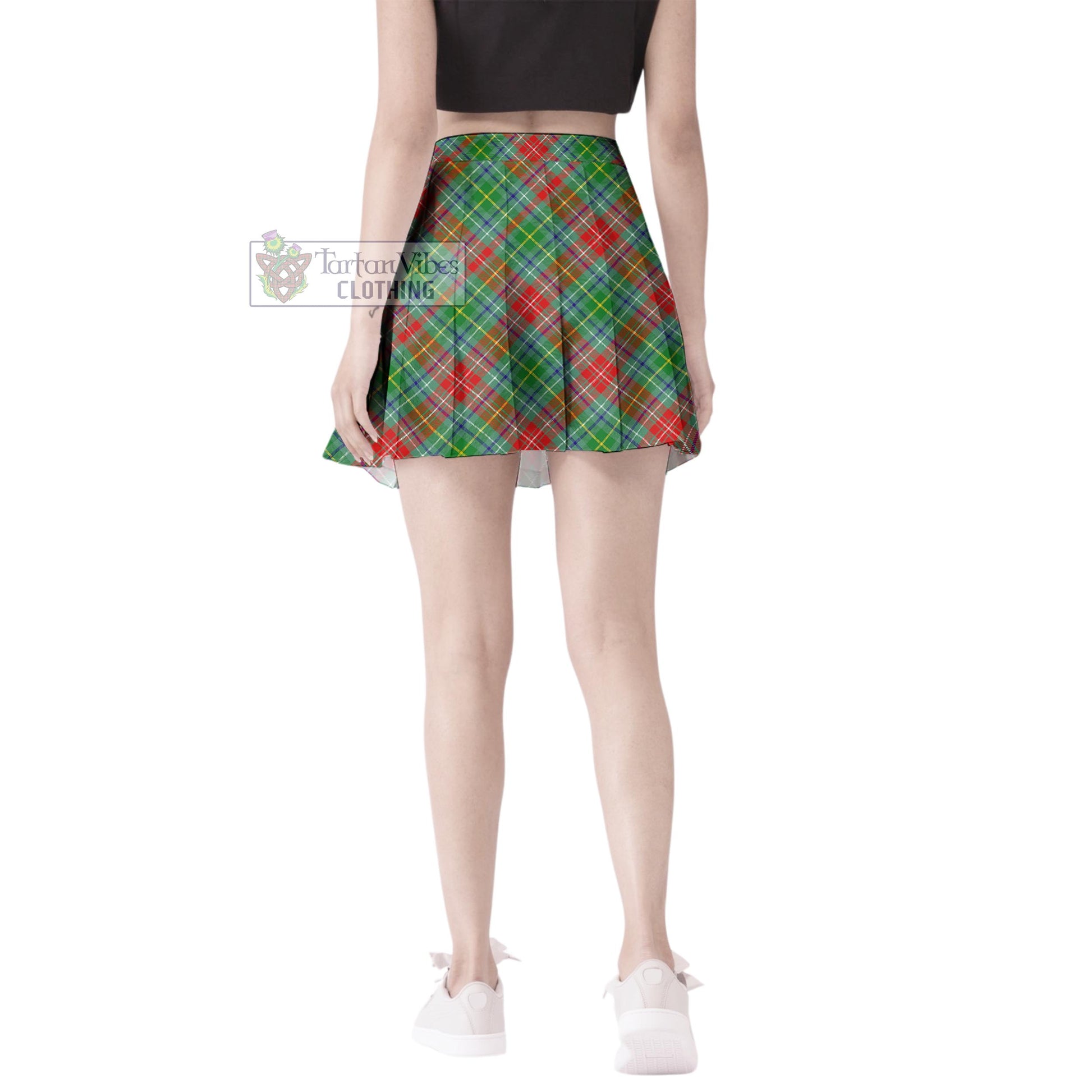 Muirhead Tartan Women's Plated Mini Skirt Cross Style - Tartan Vibes Clothing