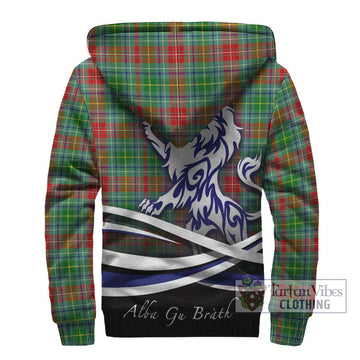 Muirhead Tartan Sherpa Hoodie with Alba Gu Brath Regal Lion Emblem - Tartan Vibes Clothing