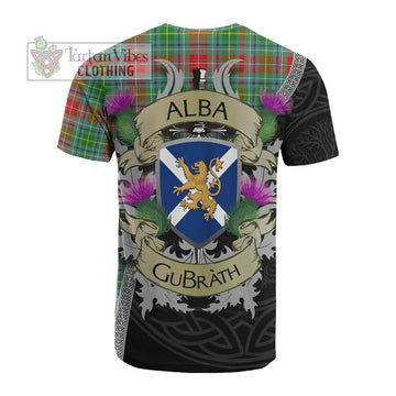 Muirhead Tartan Family Crest Cotton T-shirt Lion Rampant Royal Thistle Shield Celtic Inspired - Tartan Vibes Clothing