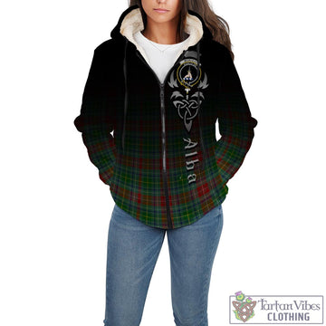 Muirhead Tartan Sherpa Hoodie Featuring Alba Gu Brath Family Crest Celtic Inspired - Tartan Vibes Clothing