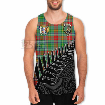 Muirhead Crest Tartan Men's Tank Top with New Zealand Silver Fern Half Style - Tartan Vibes Clothing