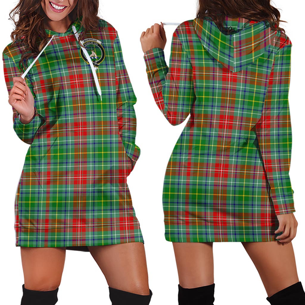 Muirhead Tartan Hoodie Dress with Family Crest - Tartan Vibes Clothing