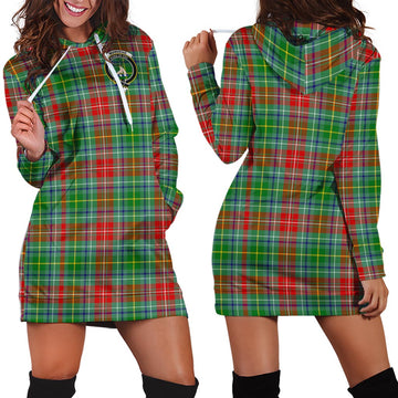 Muirhead Tartan Hoodie Dress with Family Crest - Tartan Vibes Clothing