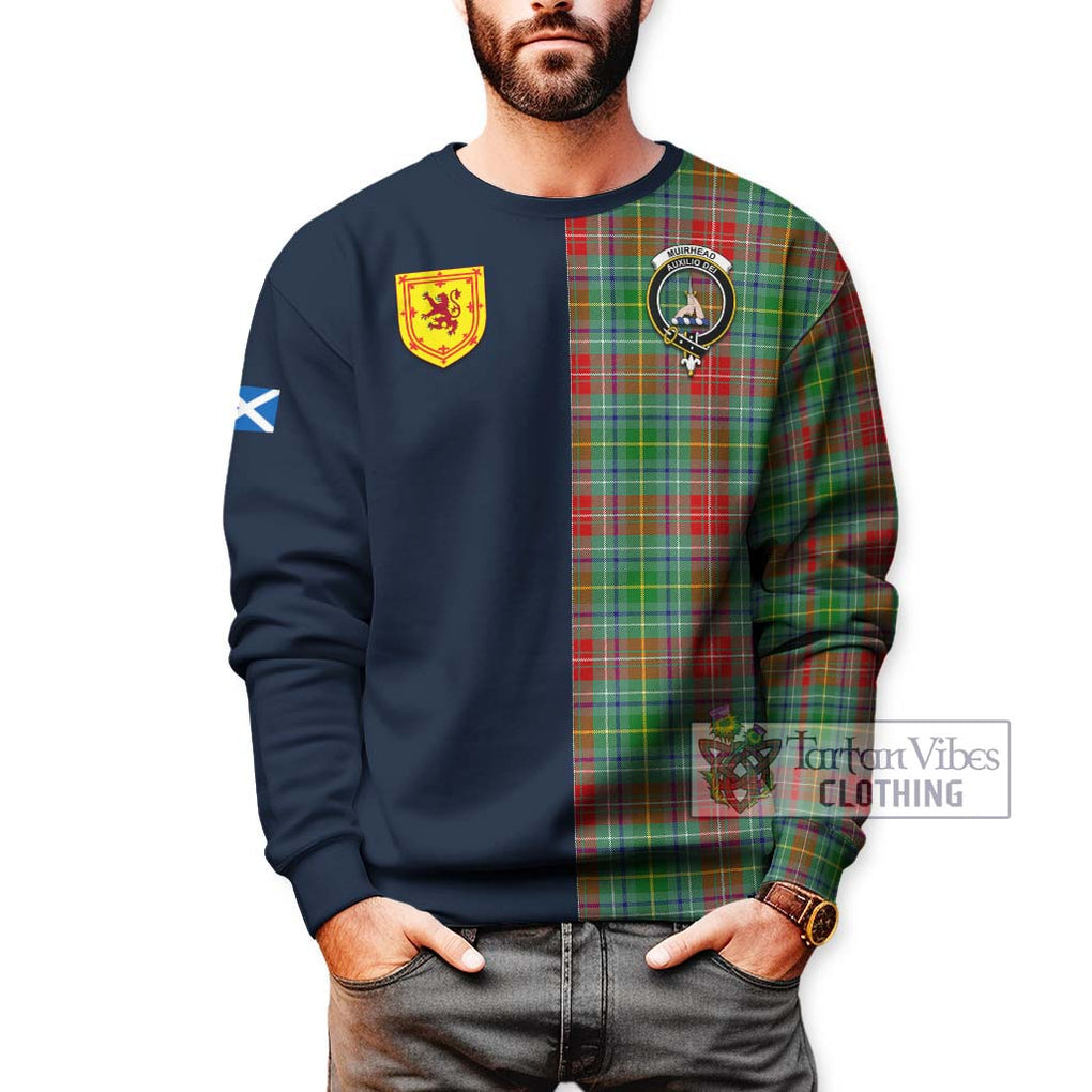 Muirhead Tartan Sweatshirt Alba with Scottish Lion Royal Arm Half Style - Tartan Vibes Clothing