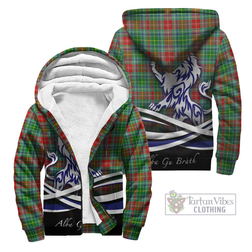 Muirhead Tartan Sherpa Hoodie with Alba Gu Brath Regal Lion Emblem Unisex - Tartan Vibes Clothing