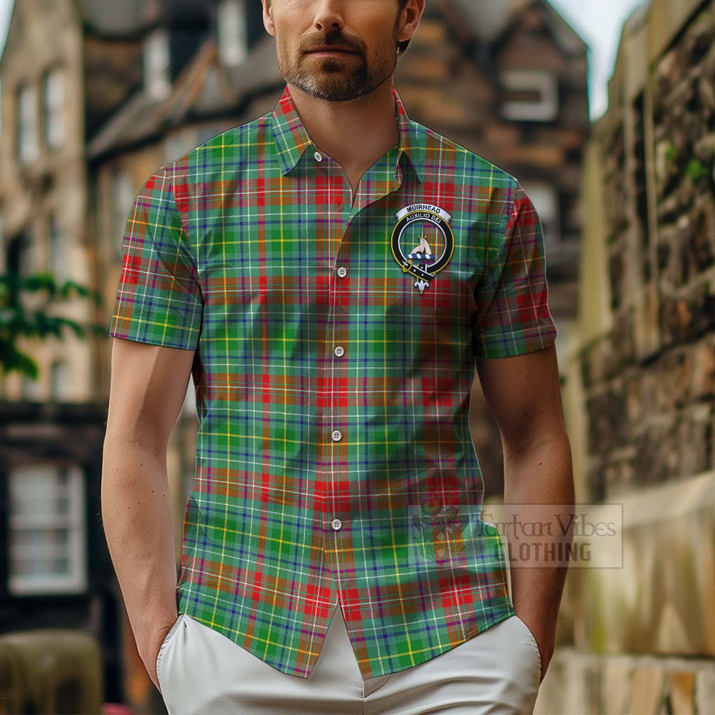 Muirhead Tartan Hawaiian Shirt with Family Crest Celtic Skull Style - Tartan Vibes Clothing
